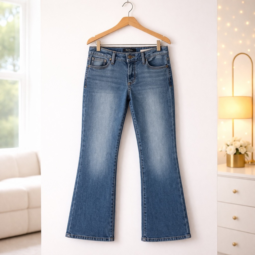 ✨ BCBGeneration Low Rise Baggy Y2K Flare Denim Size 0 (24)